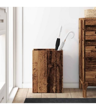 vidaXL Umbrella Stand Old Wood 40 x 20 x 55.5 cm Engineered Wood