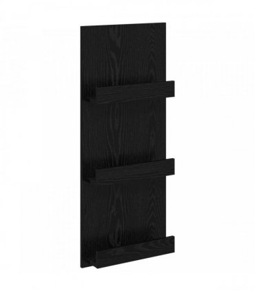 vidaXL Magazine Rack Black Oak 43 x 11 x 102 cm Engineered Wood