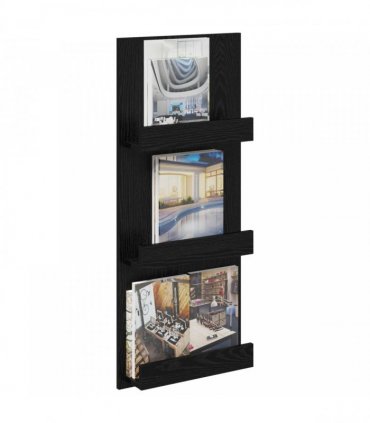 vidaXL Magazine Rack Black Oak 43 x 11 x 102 cm Engineered Wood
