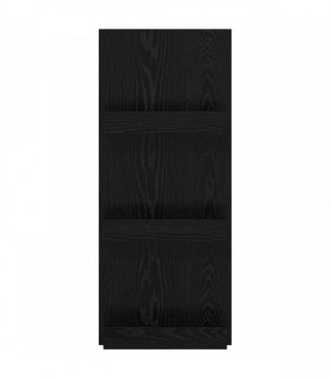 vidaXL Magazine Rack Black Oak 43 x 11 x 102 cm Engineered Wood