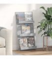 vidaXL Magazine Rack Concrete Grey 51 x 11 x 102 cm Engineered Wood