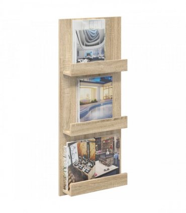 vidaXL Magazine Rack Sonoma Oak 43 x 11 x 102 cm Engineered Wood