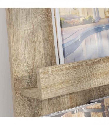 vidaXL Magazine Rack Sonoma Oak 43 x 11 x 102 cm Engineered Wood