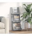 vidaXL Magazine Rack Grey Sonoma 43 x 11 x 102 cm Engineered Wood