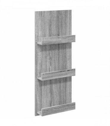 vidaXL Magazine Rack Grey Sonoma 43 x 11 x 102 cm Engineered Wood