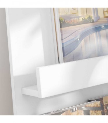 vidaXL Magazine Rack with Shelf White 43 x 11 x 102 cm Engineered Wood