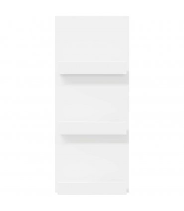 vidaXL Magazine Rack with Shelf White 43 x 11 x 102 cm Engineered Wood