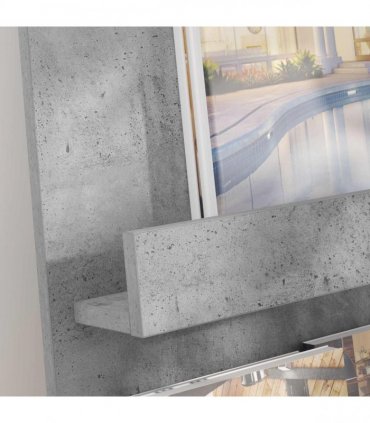 vidaXL Magazine Rack Concrete Grey 43 x 11 x 102 cm Engineered Wood