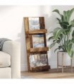 vidaXL Magazine Rack Old Wood 43 x 11 x 102 cm Engineered Wood