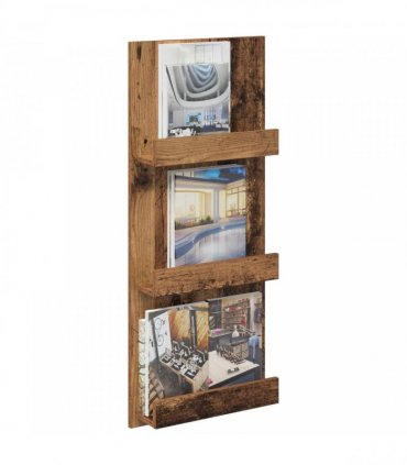 vidaXL Magazine Rack Old Wood 43 x 11 x 102 cm Engineered Wood