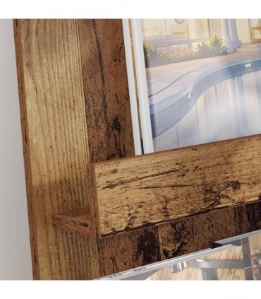 vidaXL Magazine Rack Old Wood 43 x 11 x 102 cm Engineered Wood