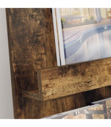 vidaXL Magazine Rack Smoked Oak 43 x 11 x 102 cm Engineered Wood