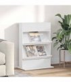 vidaXL Magazine Rack with Shelf White 70 x 41 x 96 cm Engineered Wood