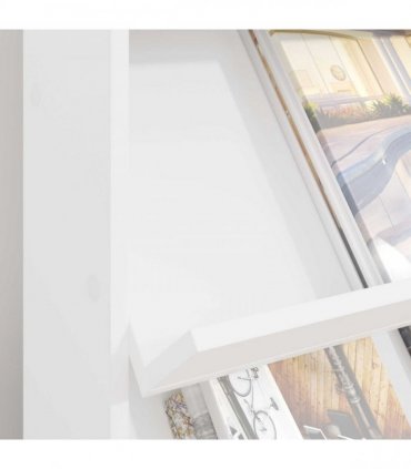 vidaXL Magazine Rack with Shelf White 70 x 41 x 96 cm Engineered Wood