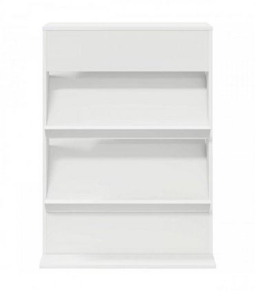 vidaXL Magazine Rack with Shelf White 70 x 41 x 96 cm Engineered Wood