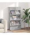 vidaXL Magazine Rack Concrete Grey 70 x 41 x 126 cm Engineered Wood