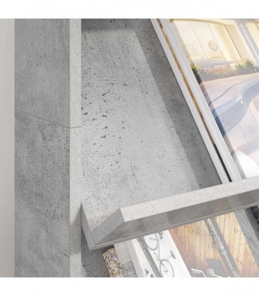 vidaXL Magazine Rack Concrete Grey 70 x 41 x 126 cm Engineered Wood