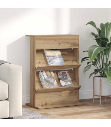 vidaXL Magazine Rack Artisan Oak 70 x 41 x 96 cm Engineered Wood