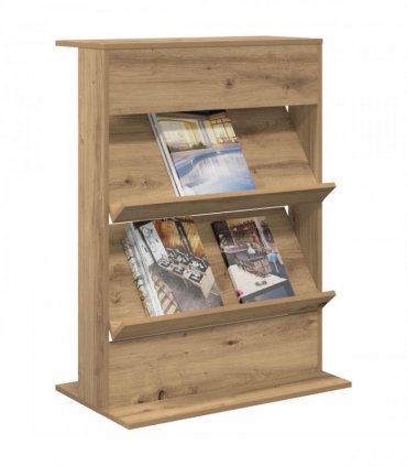 vidaXL Magazine Rack Artisan Oak 70 x 41 x 96 cm Engineered Wood