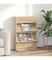 vidaXL Magazine Rack Sonoma Oak 70 x 41 x 96 cm Engineered Wood