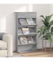 vidaXL Magazine Rack Grey Sonoma 70 x 41 x 126 cm Engineered Wood