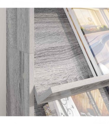 vidaXL Magazine Rack Grey Sonoma 70 x 41 x 126 cm Engineered Wood