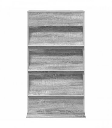 vidaXL Magazine Rack Grey Sonoma 70 x 41 x 126 cm Engineered Wood