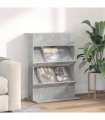 vidaXL Magazine Rack Concrete Grey 70 x 41 x 96 cm Engineered Wood