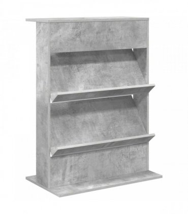 vidaXL Magazine Rack Concrete Grey 70 x 41 x 96 cm Engineered Wood