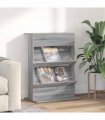 vidaXL Magazine Rack Grey Sonoma 70 x 41 x 96 cm Engineered Wood