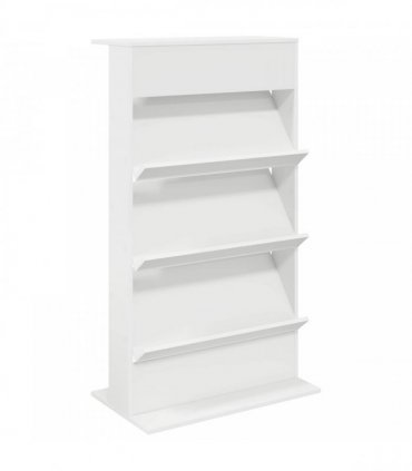 vidaXL Magazine Rack with Shelf White 70 x 41 x 126 cm Engineered Wood