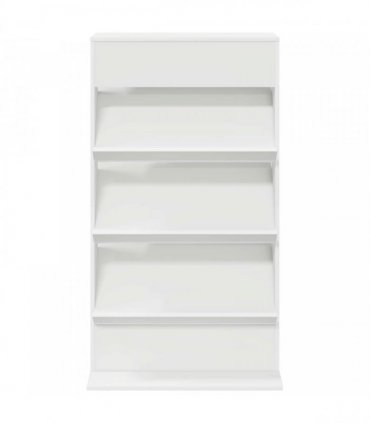 vidaXL Magazine Rack with Shelf White 70 x 41 x 126 cm Engineered Wood