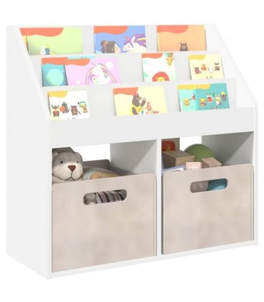 vidaXL Kids Bookshelf White 72.5 x 29.5 x 69 cm Engineered Wood