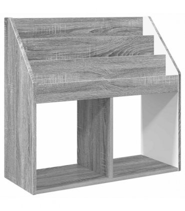 vidaXL Kids Bookshelf Grey Sonoma 72.5 x 29.5 x 69 cm Engineered Wood