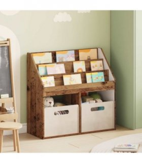 vidaXL Kids Bookshelf Old Wood 72.5 x 29.5 x 69 cm Engineered Wood