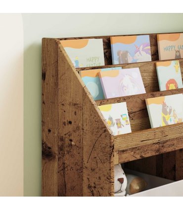 vidaXL Kids Bookshelf Old Wood 72.5 x 29.5 x 69 cm Engineered Wood