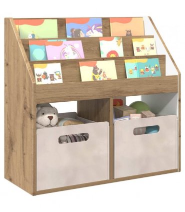 vidaXL Kids Bookshelf Artisan Oak 72.5 x 29.5 x 69 cm Engineered Wood