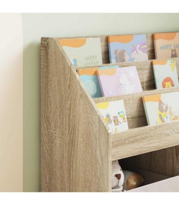 vidaXL Kids Bookshelf Sonoma Oak 72.5 x 29.5 x 69 cm Engineered Wood