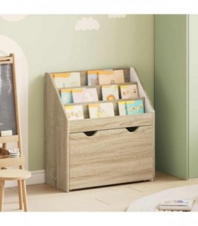 vidaXL Kids Bookshelf Sonoma Oak 60 x 29.5 x 69 cm Engineered Wood