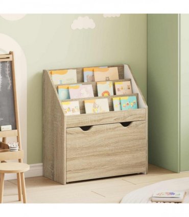 vidaXL Kids Bookshelf Sonoma Oak 60 x 29.5 x 69 cm Engineered Wood