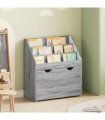 vidaXL Kids Bookshelf Grey Sonoma 60 x 29.5 x 69 cm Engineered Wood
