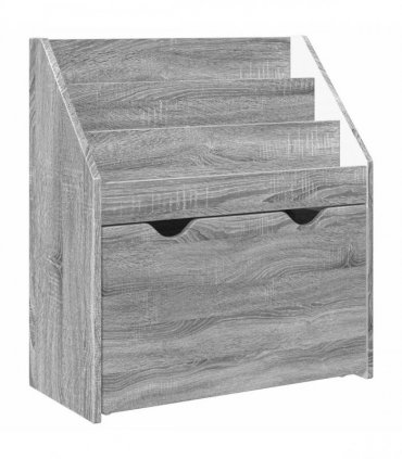 vidaXL Kids Bookshelf Grey Sonoma 60 x 29.5 x 69 cm Engineered Wood