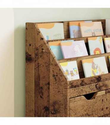 vidaXL Kids Bookshelf Old Wood 60 x 29.5 x 69 cm Engineered Wood