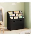 vidaXL Kids Bookshelf Black 60 x 29.5 x 69 cm Engineered Wood