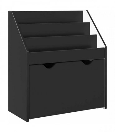 vidaXL Kids Bookshelf Black 60 x 29.5 x 69 cm Engineered Wood