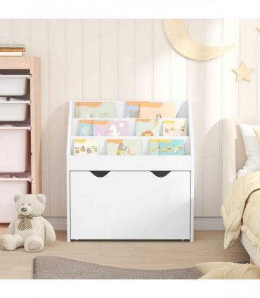 vidaXL Kids Bookshelf White 60 x 29.5 x 69 cm Engineered Wood