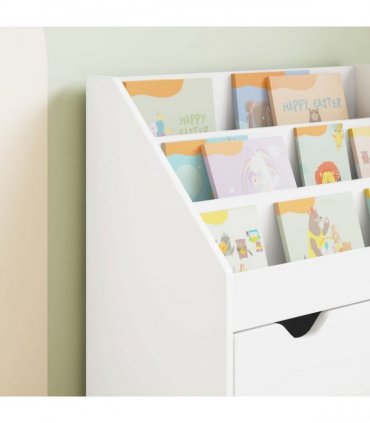 vidaXL Kids Bookshelf White 60 x 29.5 x 69 cm Engineered Wood