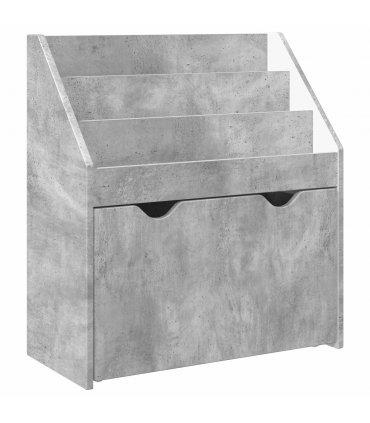vidaXL Kids Bookshelf Concrete Grey 60 x 29.5 x 69 cm Engineered Wood