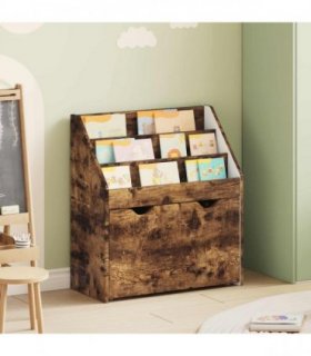 vidaXL Kids Bookshelf Smoked Oak 60 x 29.5 x 69 cm Engineered Wood