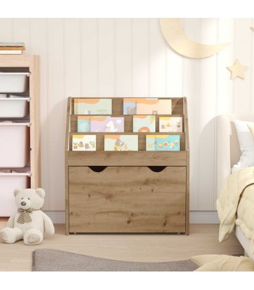 vidaXL Kids Bookshelf Artisan Oak 60 x 29.5 x 69 cm Engineered Wood